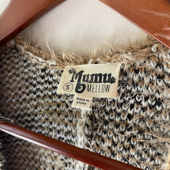 Show Me Your Mumu Mellow Cozi Cardi Open Sweater Leopard Long Small - Picture 4 of 5